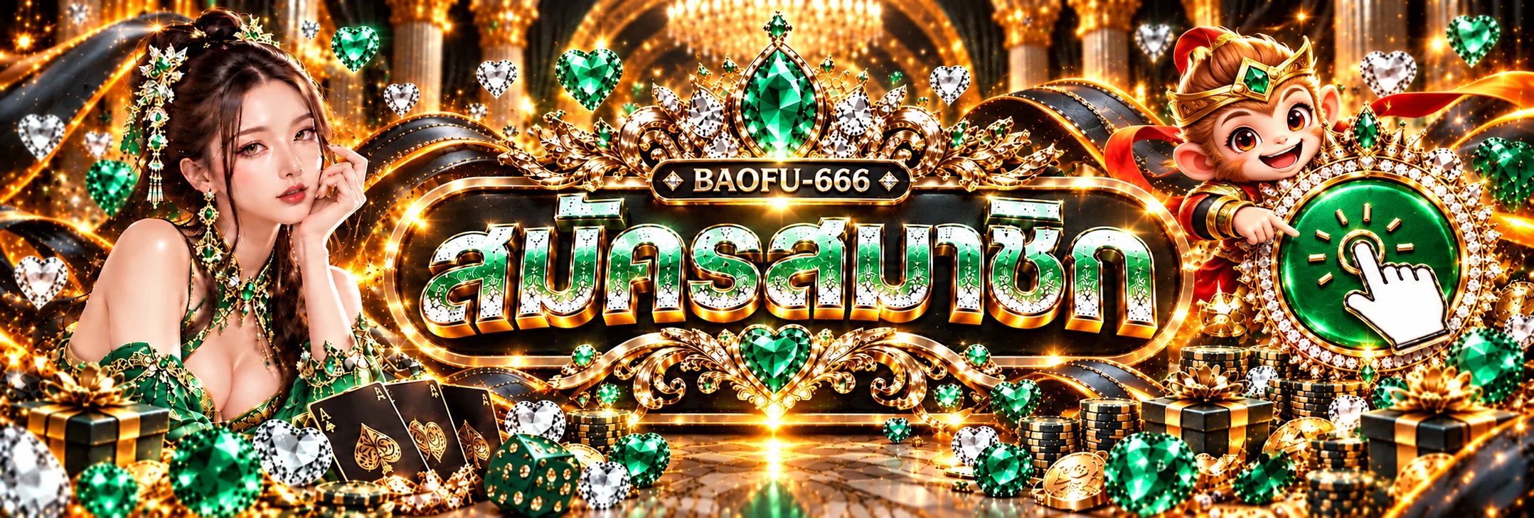 แบนเนอร์สมัครสมาชิกและทางเข้า BAOFU-666
